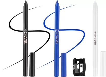 MARS Won't smudge Won't budge Smooth Glide Matte Kajal | Long Stay & Water Proof (1.4g) COMBO