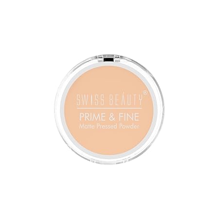 Swiss Beauty Prime & Fine Matte Pressed Powder For All Skin Shade- Very Natural, 8g