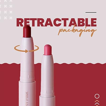 MARS Retractable Poppins Long Lasting Lip Crayon | Matte Finish | Smudge Proof & Kiss Proof Crayon Lipstick for Women (1.3 gm)