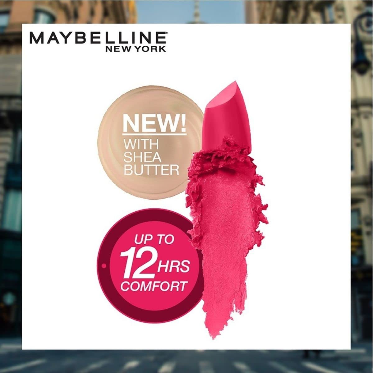 Maybelline New York Color Sensational Powder Matte Lipstick, 630 Flaming Fuchsia, 3.9g (Copy)