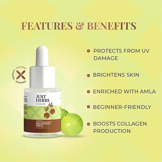 Just herbs Amla Vitamin C Face Serum For Glowing Skin & Brightening