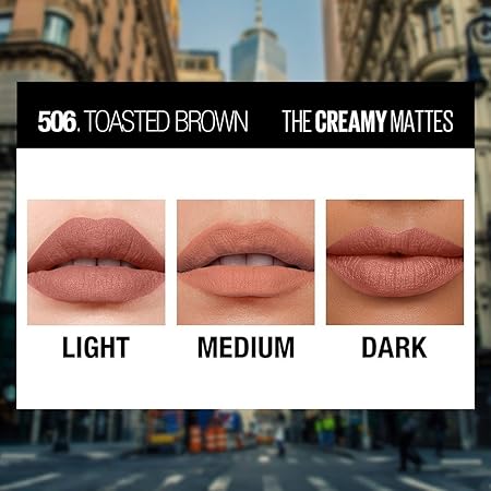 Maybelline New York Color Sensational Powder Matte Lipstick, Toasted Brown 11, 3.9g