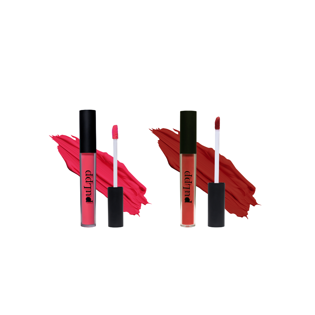 PULPP Combo of Matte & Glossy Lipstick for women 3.5 ml (Pack of 2) Hydrating and long-lasting, Perfect for Everyday Wear, Cotton Candy(Gloss) & Fuchsia Magenta(Matte)