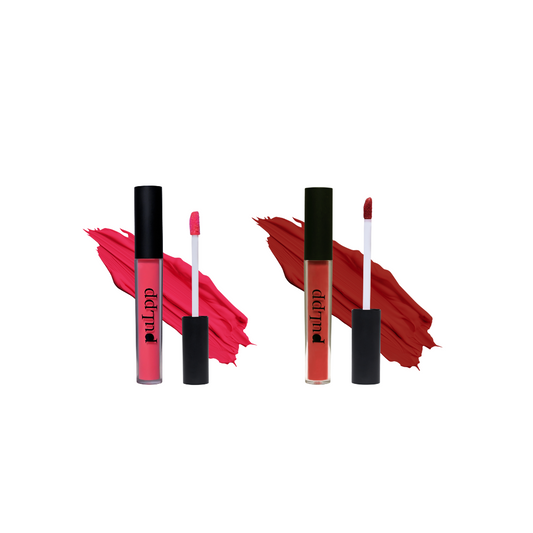 PULPP Combo of Matte & Glossy Lipstick for women 3.5 ml (Pack of 2) Hydrating and long-lasting, Perfect for Everyday Wear, Cotton Candy(Gloss) & Fuchsia Magenta(Matte)