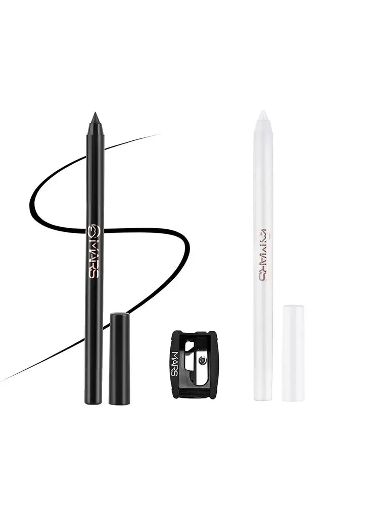 MARS Won't smudge Won't budge Smooth Glide Matte Kajal | Long Stay & Water Proof (1.4g) COMBO