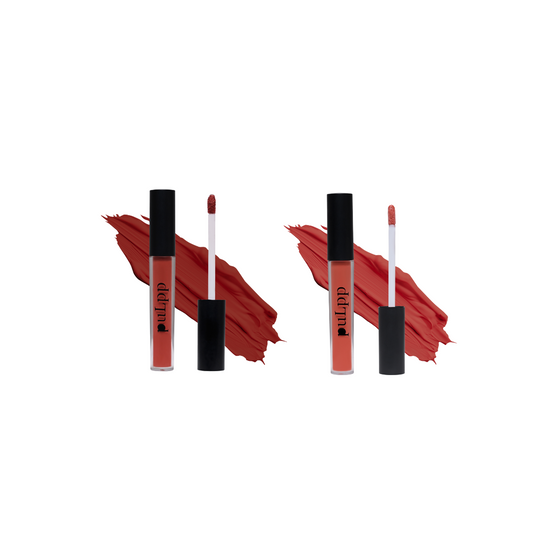 PULPP Combo of Matte & Glossy Lipstick for women 3.5 ml (Pack of 2) Hydrating and long-lasting, Perfect for Everyday Wear, Lusty Brown(Matte) & Caramel(Gloss)