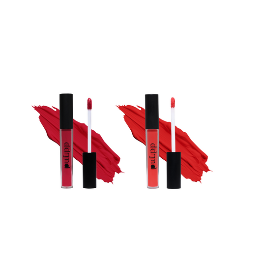 PULPP Combo of Matte & Glossy Lipstick for women 3.5 ml (Pack of 2) Hydrating and long-lasting, Perfect for Everyday Wear, Ruby Pink(Matte) & Rose Petal(Gloss)